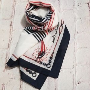 Nautical Valentin Fiore Sail Boat Scarf 25x25